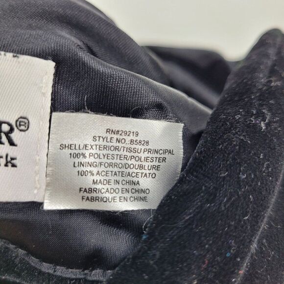 Vintage Betmar Black Velvet Hat Cloche Bucket Ruched Button Detail Retro Glam - Picture 10 of 12